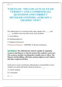 NAB EXAM - NHA LOS ACTUAL EXAM VERSION 1 AND 2 COMBINED ALL QUESTIONS AND CORRECT DETAILED ANSWERS &vert; ALREADY A GRADED &vert; NEW&excl;&excl;