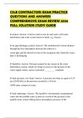CSLB CONTRACTORS EXAM PRACTICE QUESTIONS AND ANSWERS COMPREHENSIVE EXAM REVIEW 2026 FULL SOLUTION STUDY GUIDE