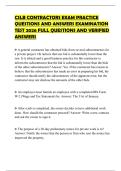 CSLB CONTRACTORS EXAM PRACTICE QUESTIONS AND ANSWERS EXAMINATION TEST 2026 FULL QUESTIONS AND VERIFIED ANSWERS