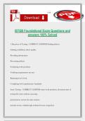 ISTQB Foundational Exam Questions and answers 100&percnt; Solved