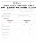 CLINICAL RESULTS - DYSRHYTHMIA - BASIC A EXAM QUESTIONS AND ANSWERS GRADED A