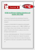 ISTQB Test Manager &lpar;Syllabus&rpar; Questions and answers 100&percnt; PASS
