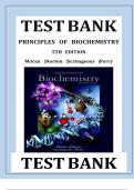 TEST BANK FOR PRINCIPLES OF BIOCHEMISTRY&comma; 5TH EDITION BY&colon; MORAN&comma; HORTON&comma; SCRIMGEOUR&comma; PERRY ALL CHAPTERS &lpar;1-23&rpar; COVERED COMPLETE NEW VERSION QUESTIONS AND ANSWERS GRADED A&plus; &vert;2025-26&vert;
