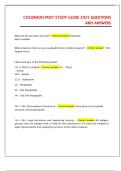 Colorado POST Study Guide 2025 Questions and Answers &vert; Verified Correct