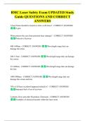 BMC Laser Safety Exam UPDATED Study  Guide QUESTIONS AND CORRECT  ANSWERS 