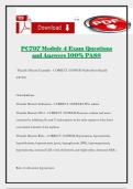 PC707 Module 4 Exam Questions and Answers 100&percnt; PASS