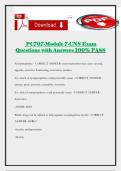 PC707-Module 7-CNS Exam Questions with Answers 100&percnt; PASS