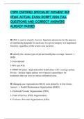 CSPR CERTIFIED SPECIALIST PAYMENT REP HFMA ACTUAL EXAM SCRIPT 2026 FULL QUESTIONS AND CORRECT ANSWERS ALREADY PASSED