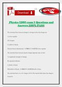 Physics 1260 exam 1 Questions and Answers 100&percnt; PASS