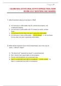 Colibri Real Estate &sol; Real Estate Express Final Exam Review 2025 Questions and Answers