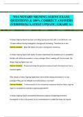 NSA NOTARY SIGNING AGENT EX&Acy;&Mcy; QUESTIONS & 100&percnt; CORRECT ANSWERS &lpar;VERIFIED&rpar;&vert;LATEST UPDATE &vert; GRADE A&plus;