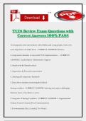 TCIS Review Exam Questions with Correct Answers 100&percnt; PASS