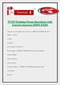 TCIS Training Exam Questions with Correct Answers 100&percnt; PASS