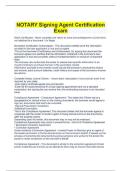 NOTARY Signing Agent Certification Exam Questions with 100&percnt; Verified Answers UPDATED&excl;&excl;&excl;&period;