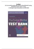 Test Bank for Varcarolis Essentials of Psychiatric Mental Health Nursing 5th Edition Fosbre-latest version &lpar;1-28chapters&rpar; questions and answers 2023&sol;2024