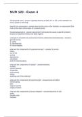 NUR 120 - Exam 4 Questions and Answers