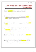CNA Kansas State Test 2025 Questions and Answers &vert; Verified Correct