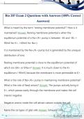 Bio 207 Exam 2 Questions with Answers &lpar;100&percnt; Correct  Answers&rpar;