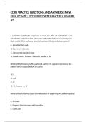 CCRN PRACTICE QUESTIONS AND ANSWERS &vert; NEW 2026 UPDATE &vert; WITH COMPLETE SOLUTION&comma; GRADED A&plus;
