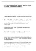 MIE FINAL REVIEW &vert; 2026 UPDATE &vert; QUESTIONS AND ANSWERS &vert; RATED 100&percnt; CORRECT&excl;&excl;