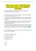 CBiC exam 1 review  UPDATED Study  Guide QUESTIONS AND CORRECT  ANSWERS  which of the following is an example of the criterion of strength of the  association from hills criteria for causation&quest;  a&period; in the study of the association between antibiotic exp