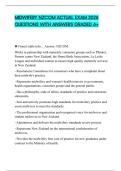 MIDWIFERY NZCOM ACTUAL EXAM 2026 QUESTIONS WITH ANSWERS GRADED A&plus;