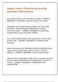 rutgers exam 1 financial accounting questions with answers