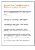 Rutgers Intro to Financial Accounting Final exam questions with answers&period;