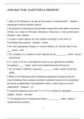 HRM 6622 FINAL QUESTIONS & ANSWERS