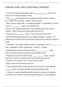 HRM 6622 FINAL PREP QUESTIONS & ANSWERS