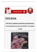 Test Bank for Talaro's Foundations in Microbiology&comma; 12th Edition by Barry Chess and Kathleen Park Talaro &lbrace;McGraw-Hill&rcub;