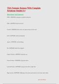 TSA Forensic Science With Complete Solutions Graded A&plus;