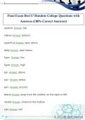 Final Exam Bio117 Hondros College Questions with  Answers &lpar;100&percnt; Correct Answers&rpar; 