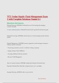 TCU Jordan Supply Chain Management Exam 2 with Complete Solutions Graded A&plus;