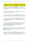 CDASA I&colon; Topic 5 UPDATED Study Guide  QUESTIONS AND CORRECT ANSWERS 