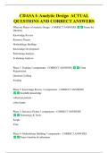 CDASA I&colon; Analytic Design  ACTUAL  QUESTIONS AND CORRECT ANSWERS 