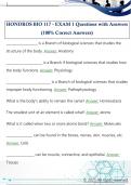 HONDROS BIO 117 - EXAM 1 Questions with Answers  &lpar;100&percnt; Correct Answers&rpar; 