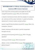 HONDROS BIO 117 FINAL EXAM Questions with  Answers &lpar;100&percnt; Correct Answers&rpar;