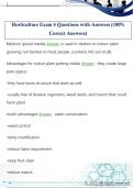 Horticulture Exam 4 Questions with Answers &lpar;100&percnt;  Correct Answers&rpar;