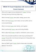 HRLR 311 Exam &num;1 Questions with Answers &lpar;100&percnt;  Correct Answers&rpar;
