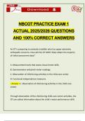 NBCOT PRACTICE EXAM 1 ACTUAL 2026 QUESTIONS AND 100&percnt; CORRECT ANSWERS