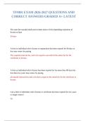 TFM01 EXAM 2026-2027 QUESTIONS AND CORRECT ANSWERS GRADED A&plus; LATEST