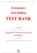 Test Bank &mdash; Economics&comma; 12th Edition &mdash; David Colander &mdash; ISBN 9781266691195 &mdash; Verified 2025&sol;2026 Edition &mdash; All Chapters Covered &lpar;1&ndash;38&rpar;