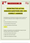 HECM PRACTICE ACTUAL 2025&sol;2026 QUESTIONS AND 100&percnt; CORRECT ANSWERS