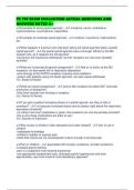 PC 707 EXAM EVALUATION ACTUAL QUESTIONS AND ANSWERS RATED A&plus;