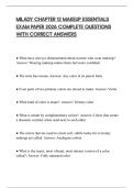 MILADY CHAPTER 12 MAKEUP ESSENTIALS EXAM PAPER 2026 COMPLETE QUESTIONS WITH CORRECT ANSWERS