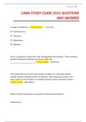 CARN Study Guide 2025 Questions and Answers &vert; Verified Correct