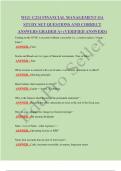 WGU C214 FINANCIAL MANAGEMENT OA STUDY SET QUESTIONS AND CORRECT ANSWERS GRADED A&plus; &lpar;VERIFIED ANSWERS&rpar; 2025&sol;2026
