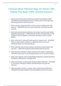 Clayton's Basic Pharmacology for Nurses 19th Edition Test Bank 100&percnt; Verified Answers