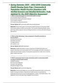 Spring Semester 2026 &ndash; WGU D240 Community Health Nursing Exam Prep &vert; Community & Population Health Practice Questions with Verified Answers and Detailed Rationales &vert; Fully Updated for the 2026 Objective Assessment